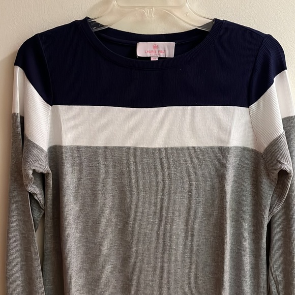 LAURIE FELT Long Sleeve Color Block Top Size XS - Picture 2 of 6